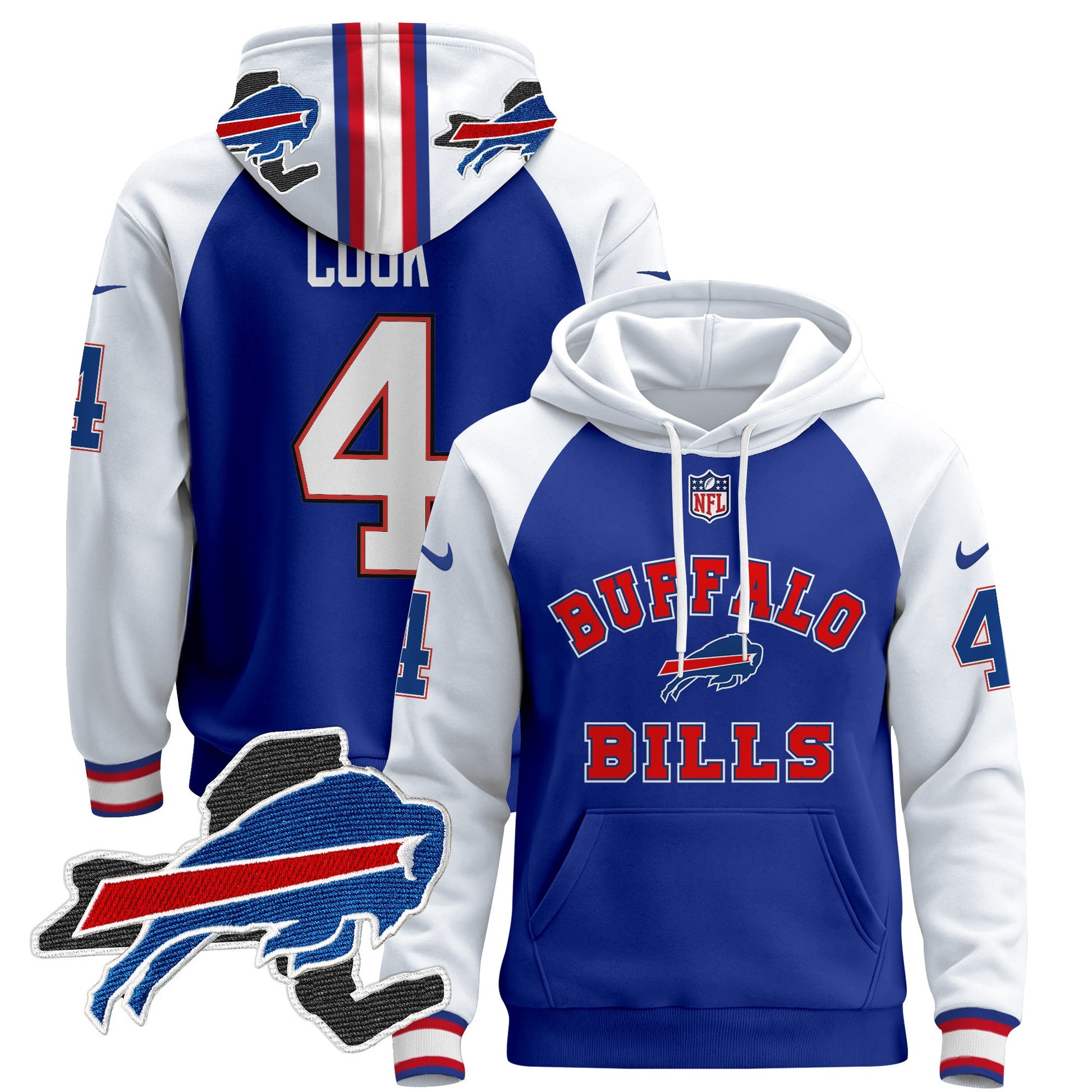 Men's Buffalo Bills 2024 Pullover Hoodie V4 - All Stitched