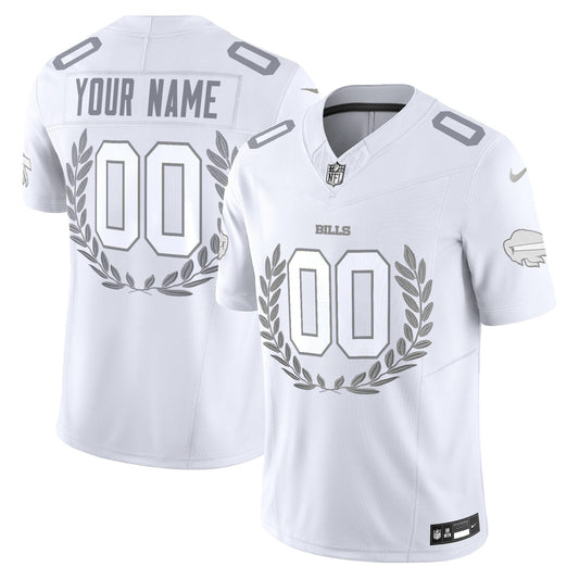 BUF Platinum MVP Vapor Limited Custom Jersey - All Stitched