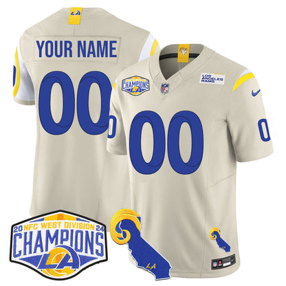 Custom Gender/Name LAR 2024 NFC West Division Champions Jersey N1 - All Stitched