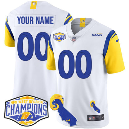 Custom Gender/Name LAR 2024 NFC West Division Champions Jersey N1 - All Stitched