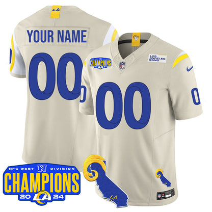 Custom Gender/Name LAR 2024 NFC West Division Champions Jersey - All Stitched