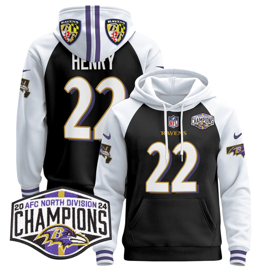 BAL 2024 AFC North Division Champions Patch Pullover Hoodie V2 - All Stitched