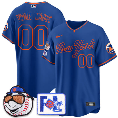 Custom Gender/Name NYM Blue Road 2025 Spring Training Jersey - All Stitched