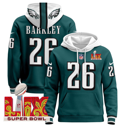 PHI Super Bowl LIX Patch Pullover Hoodie - All Stitched