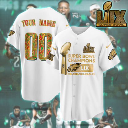 PHI Super Bowl LIX Champions Custom Limited Jersey N3