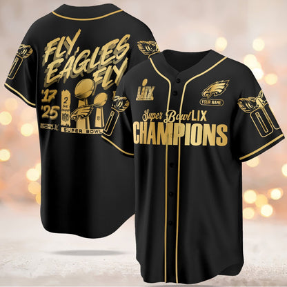 Philadelphia Eagles Super Bowl LIX Champions Custom Limited Jersey CN5