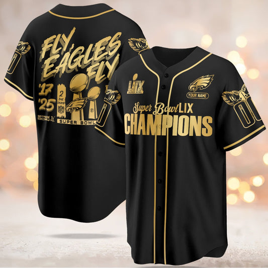 Philadelphia Eagles Super Bowl LIX Champions Custom Limited Jersey CN5