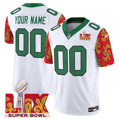 PHI Kelly Green Super Bowl LIX Style Vapor Limited Custom Jersey - All Stitched