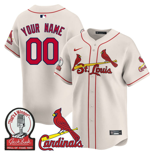 Custom Gender/Name St. Louis Cardinals Jack Buck Limited Jersey - All Stitched