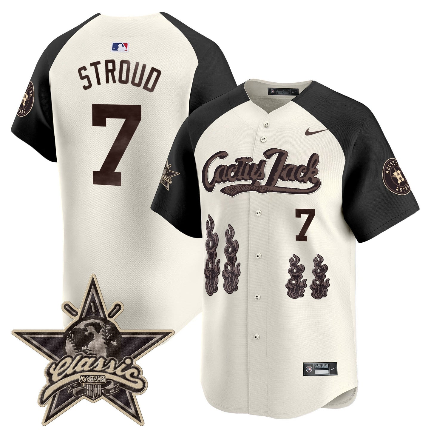 Men's Houston Astros Cactus Jack 2025 Vapor Premier Limited Jersey - All Stitched