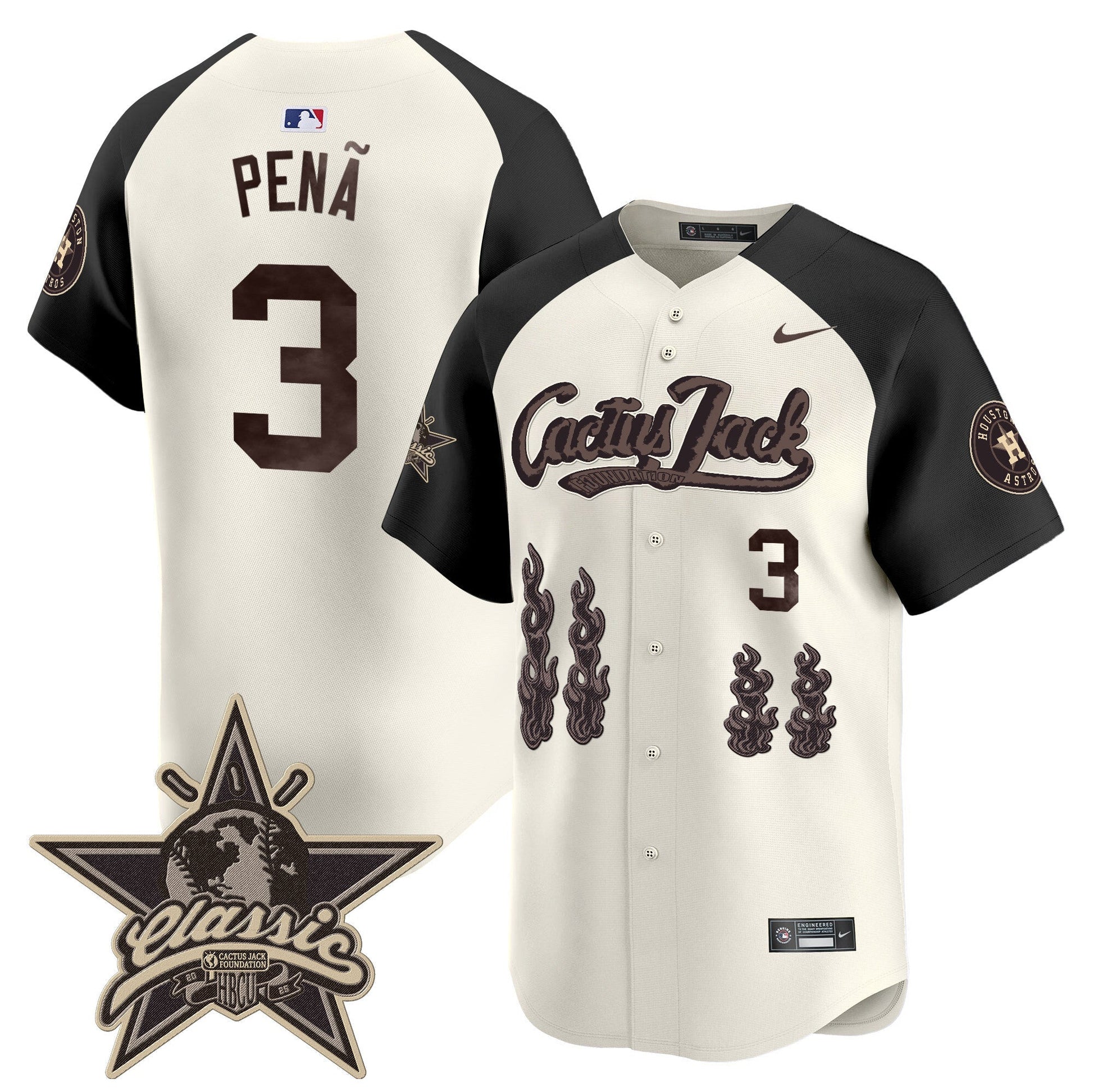 Men's Houston Astros Cactus Jack 2025 Vapor Premier Limited Jersey - All Stitched