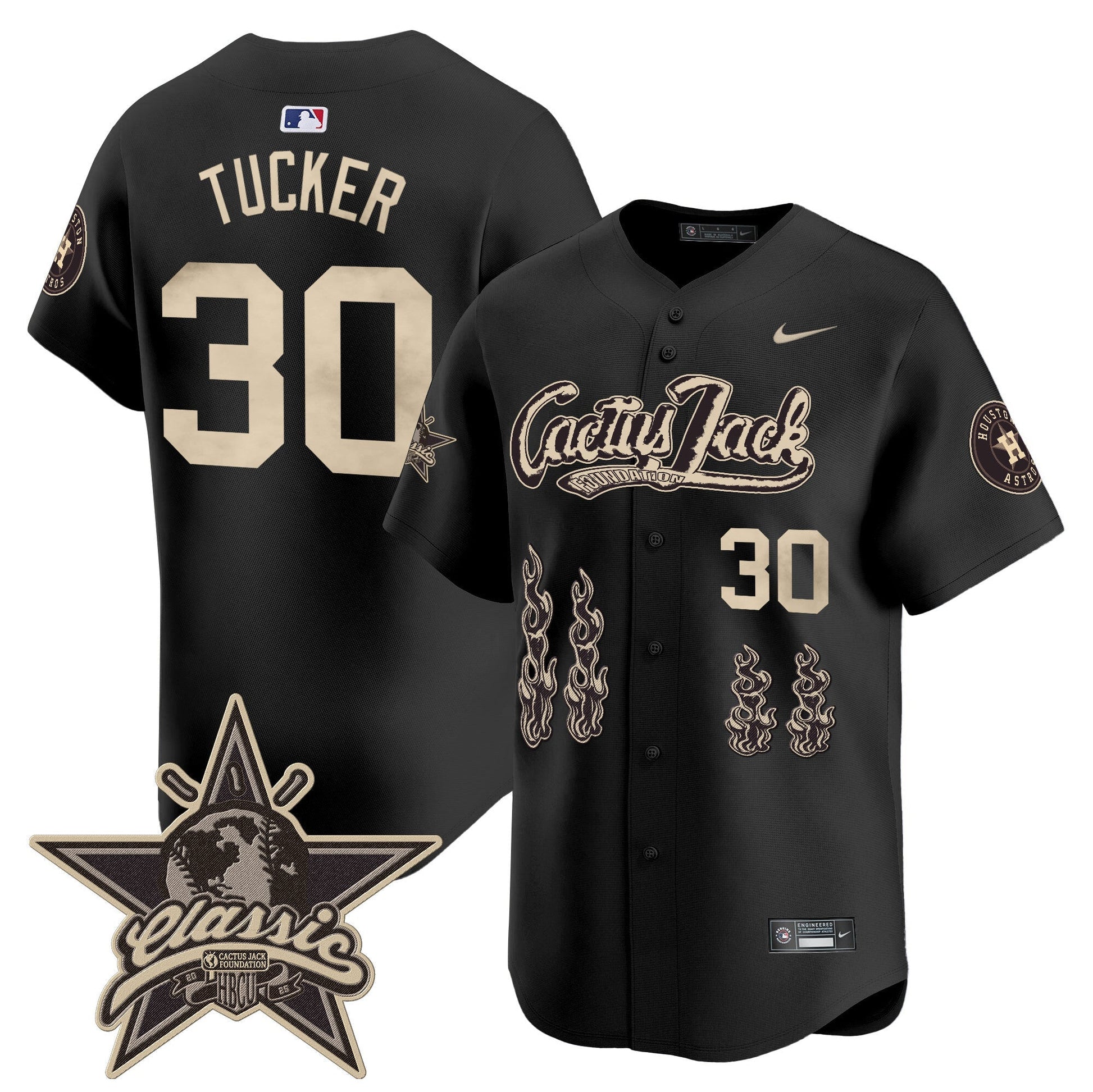 Men's Houston Astros Cactus Jack 2025 Vapor Premier Limited Jersey - All Stitched
