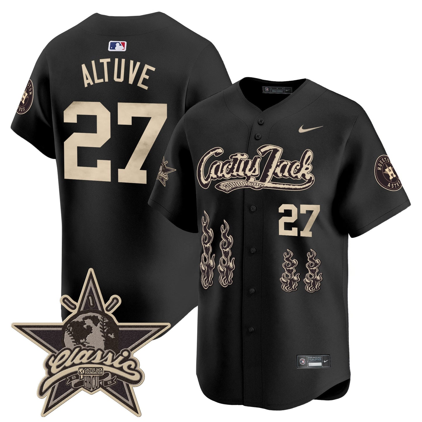 Men's Houston Astros Cactus Jack 2025 Vapor Premier Limited Jersey - All Stitched