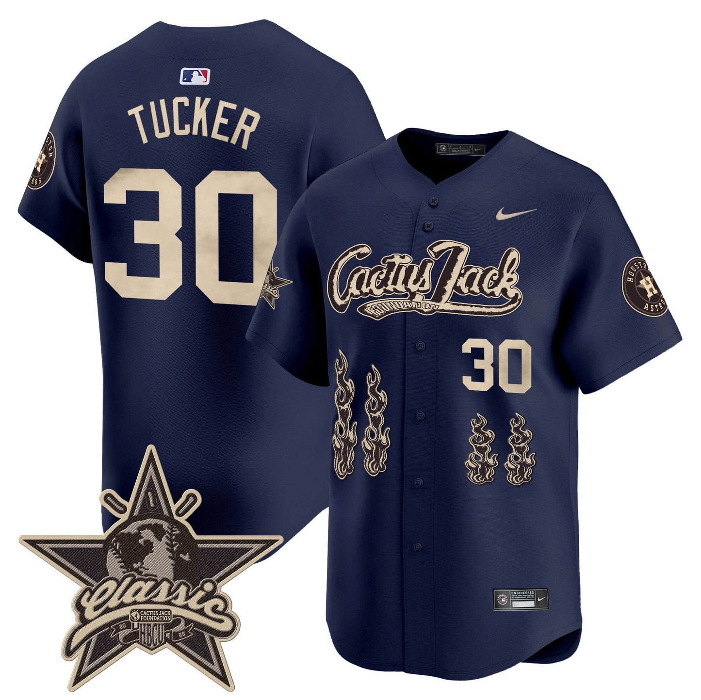 Men's Houston Astros Cactus Jack 2025 Vapor Premier Limited Jersey - All Stitched