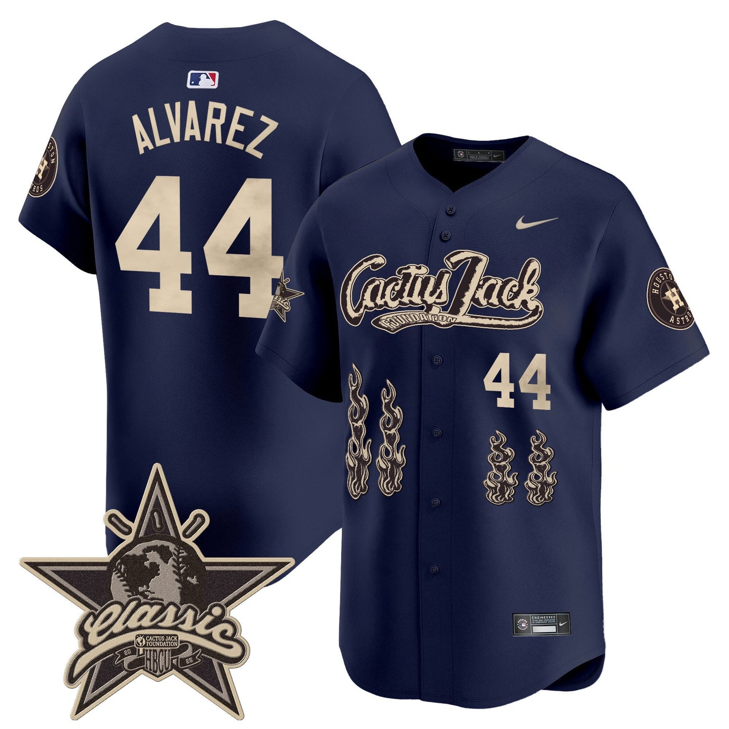Men's Houston Astros Cactus Jack 2025 Vapor Premier Limited Jersey - All Stitched