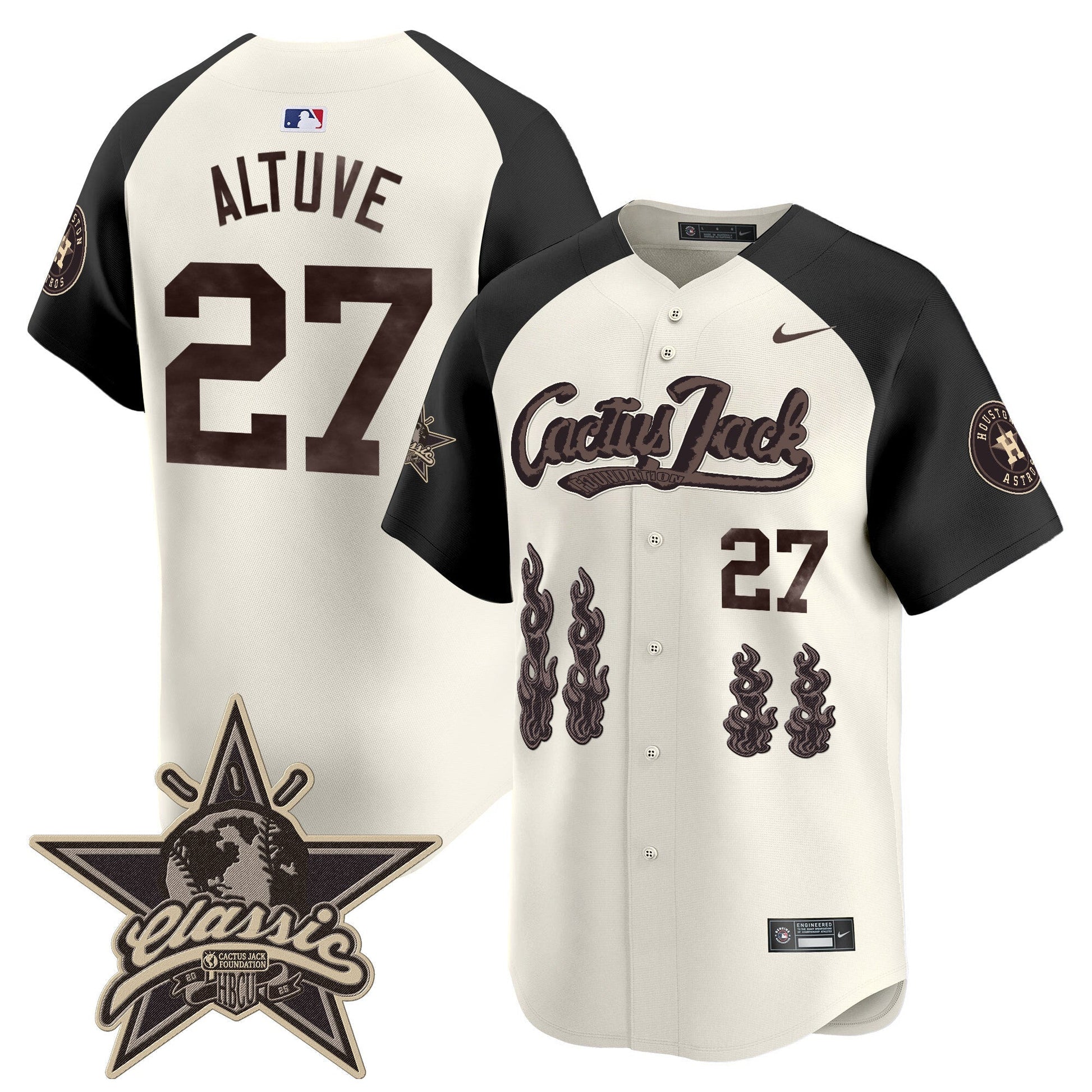 Men's Houston Astros Cactus Jack 2025 Vapor Premier Limited Jersey - All Stitched
