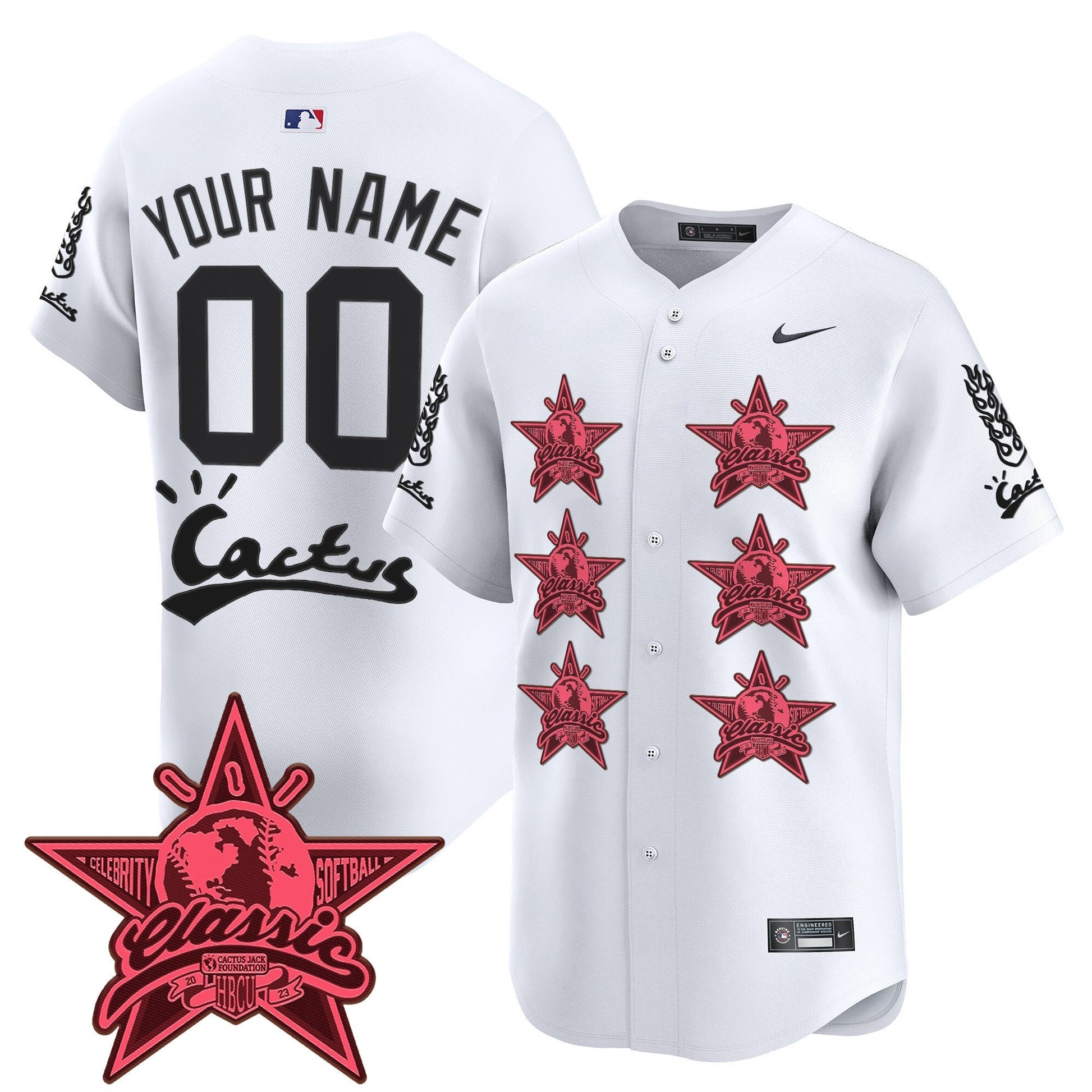 Houston Astros Cactus Jack 2025 Vapor Premier Limited Custom Jersey V2 - All Stitched