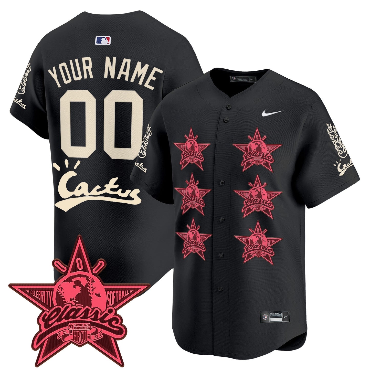 Houston Astros Cactus Jack 2025 Vapor Premier Limited Custom Jersey V2 - All Stitched