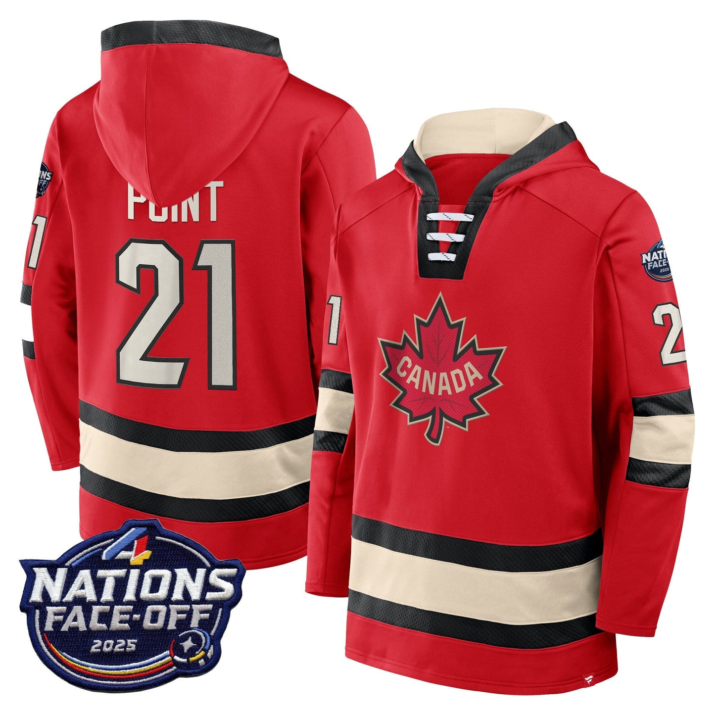 Canada 4 Nations Face-Off 2025 Inside Line Pullover Hoodie - All Stitched