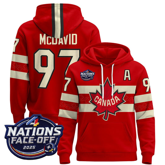 Men's Canada 4 Nations Face-Off 2025 Pullover Hoodie V2 - All Stitched