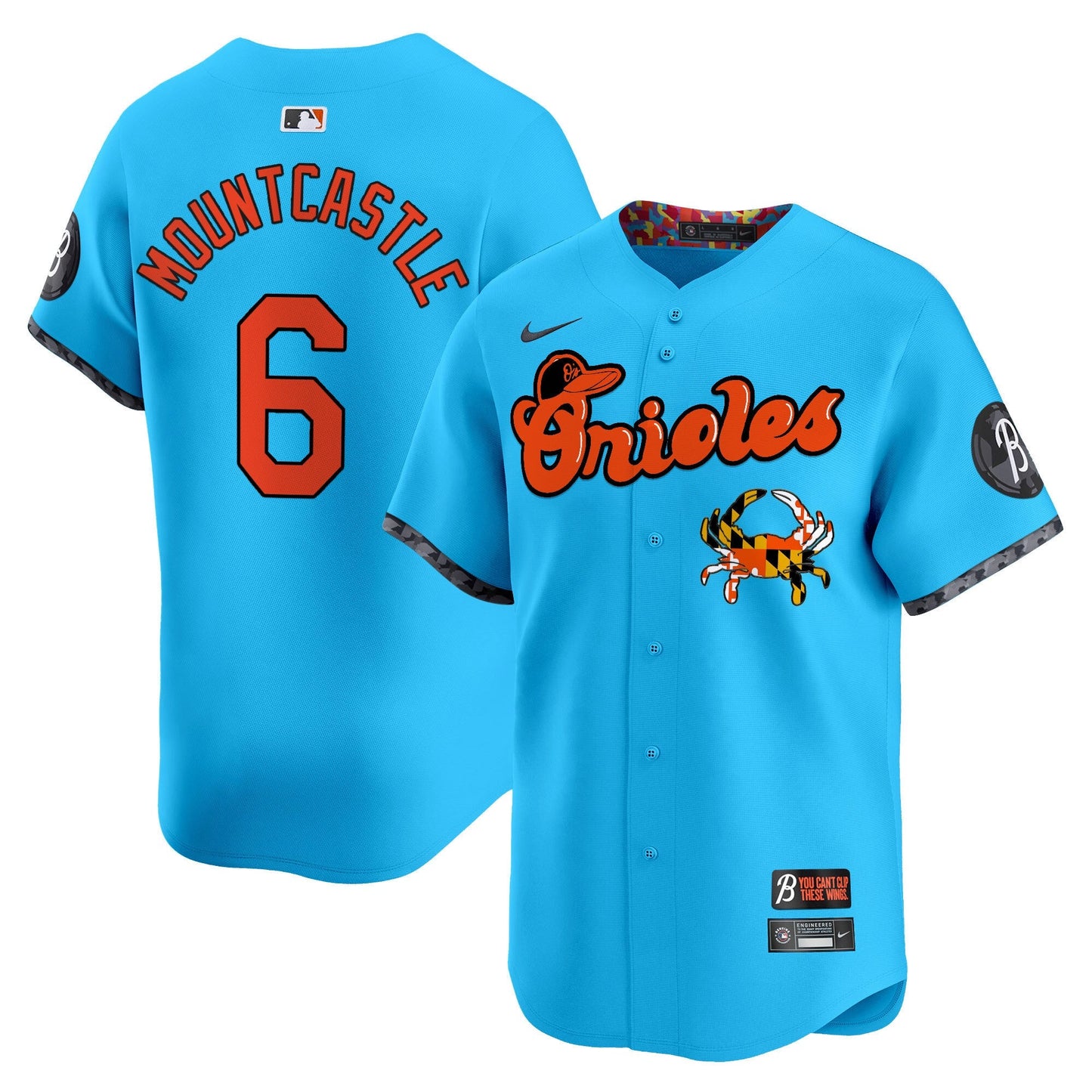 Men's Baltimore Orioles Maryland Blue Crab Vapor Premier Limited Jersey - All Stitched