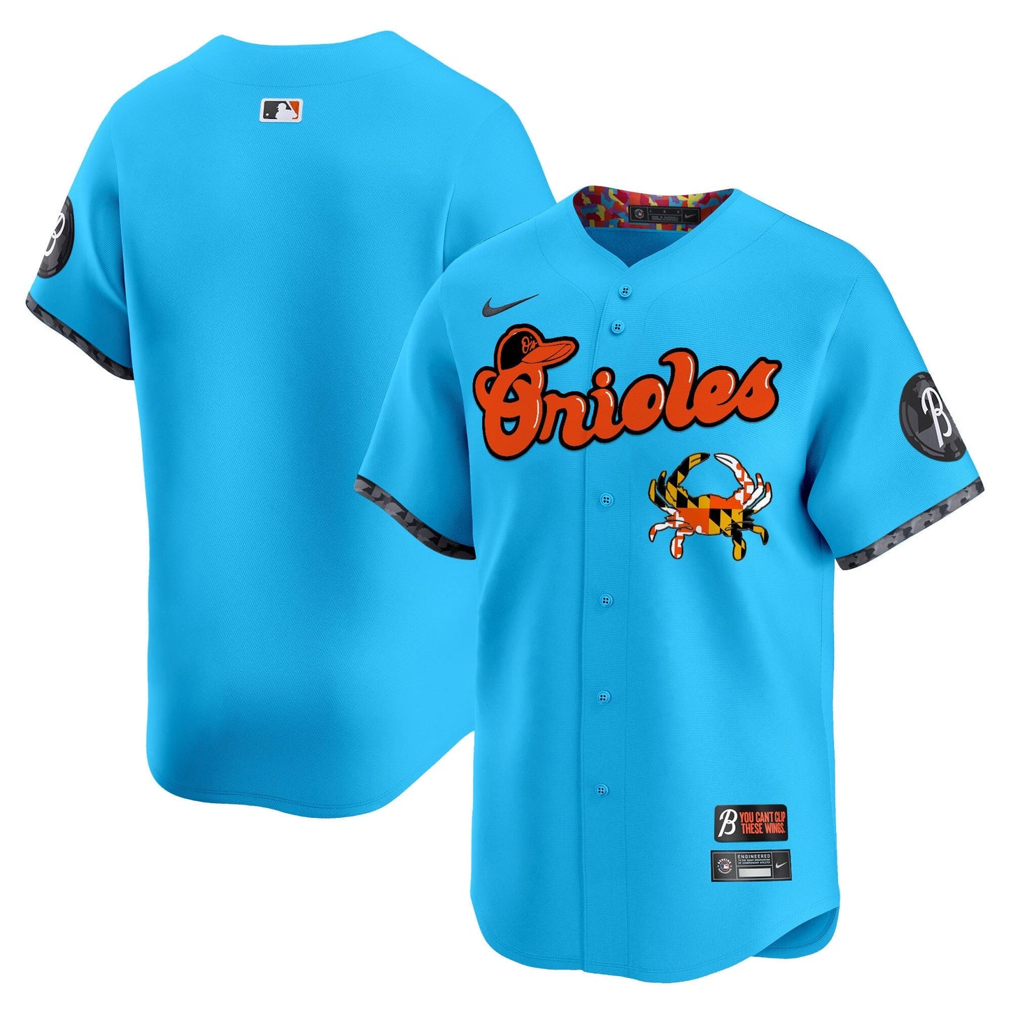 Men's Baltimore Orioles Maryland Blue Crab Vapor Premier Limited Jersey - All Stitched