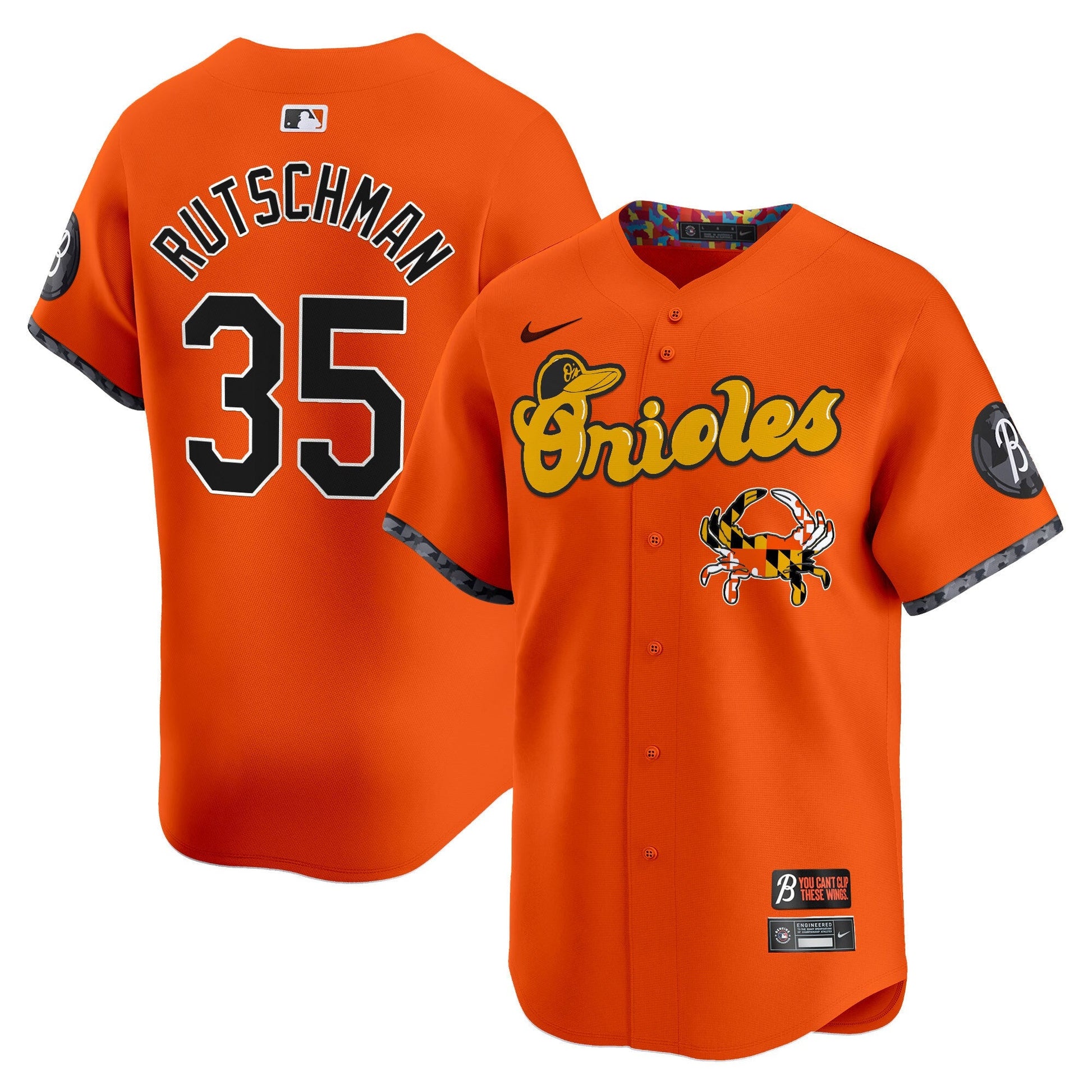 Men's Baltimore Orioles Maryland Blue Crab Vapor Premier Limited Jersey - All Stitched