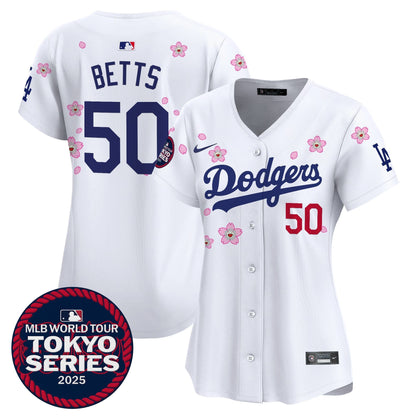 Women's Dodgers Tokyo Series 2025 Vapor Premier Limited Jersey V2 - Stitched