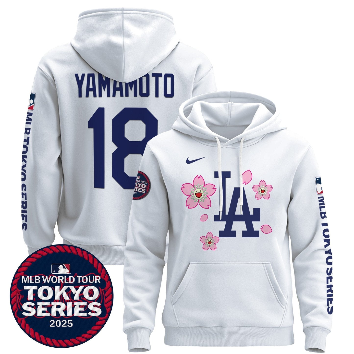 Men's Dodgers Tokyo Series 2025 Pullover Hoodie - All Stitched