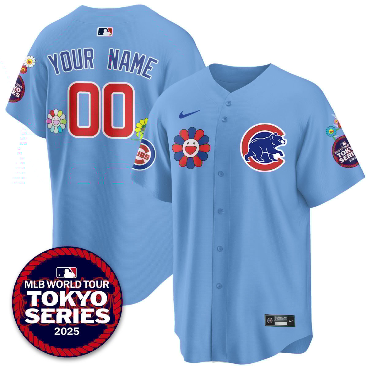 Custom Gender/Name Chicago Cubs Tokyo Series Limited Jersey - Stitched