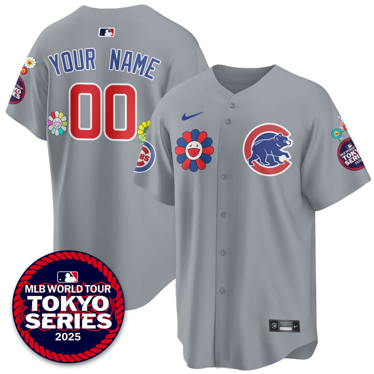 Custom Gender/Name Chicago Cubs Tokyo Series Limited Jersey - Stitched