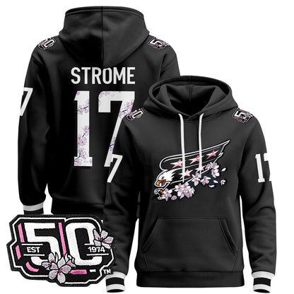 Men's Washington Capitals 50th Anniversary Cherry Blossom Pullover Hoodie - All Stitched