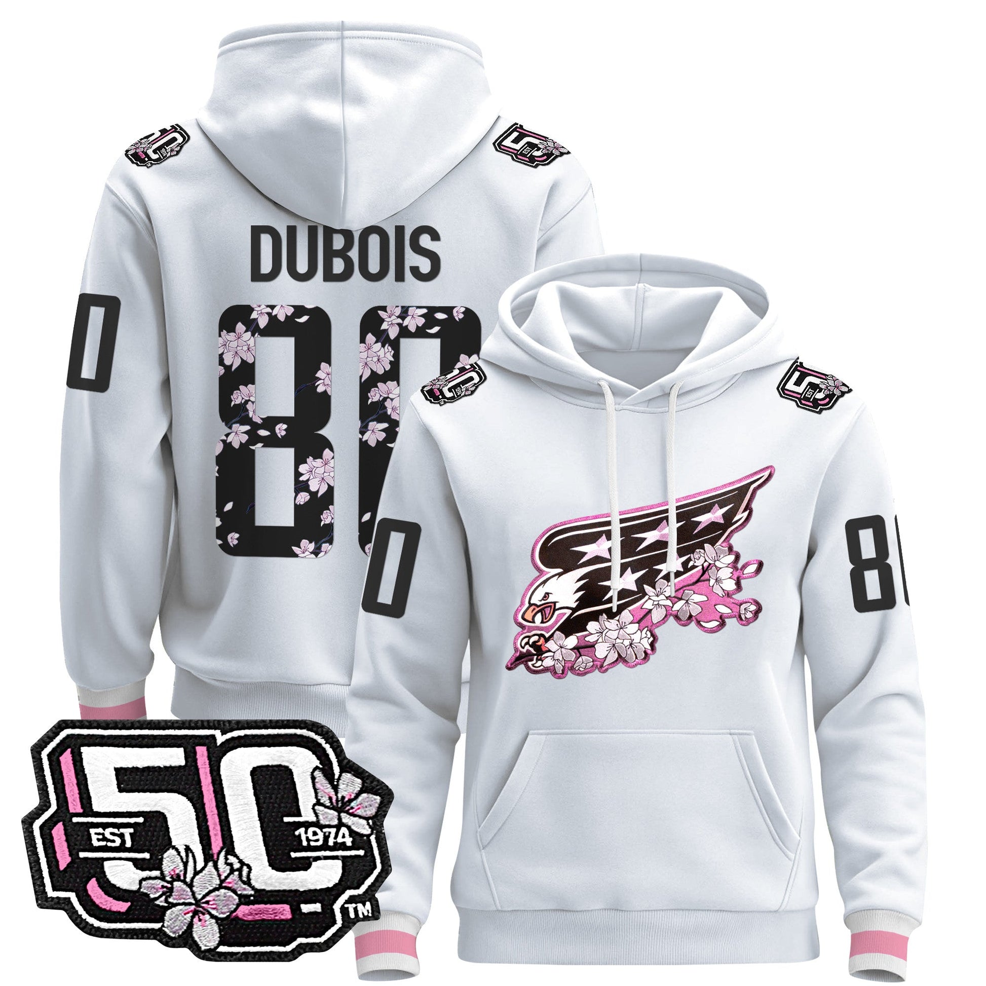 Men's Washington Capitals 50th Anniversary Cherry Blossom Pullover Hoodie - All Stitched