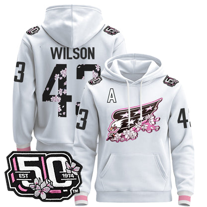 Men's Washington Capitals 50th Anniversary Cherry Blossom Pullover Hoodie - All Stitched