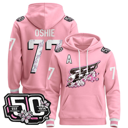 Men's Washington Capitals 50th Anniversary Cherry Blossom Pullover Hoodie - All Stitched