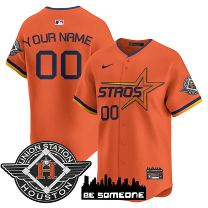Custom Name/Number Houston Astros 2025 City Connect Vapor Premier Limited Jersey - All Stitched