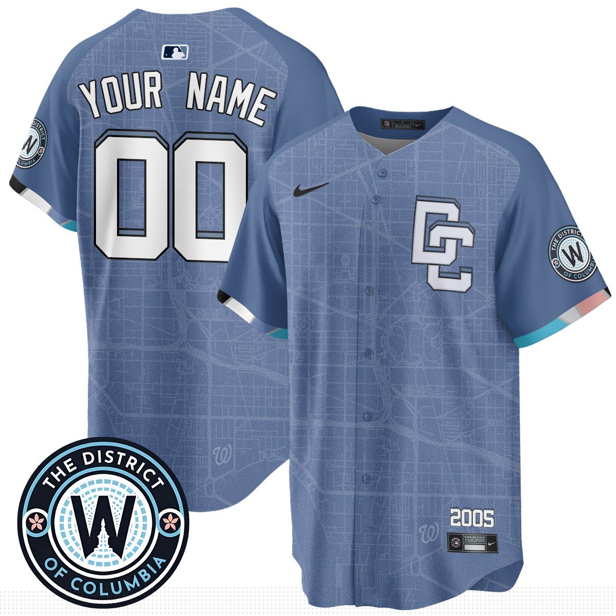 Custom Name/Number Washington Nationals 2025 City Connect Limited Jersey - All Stitched