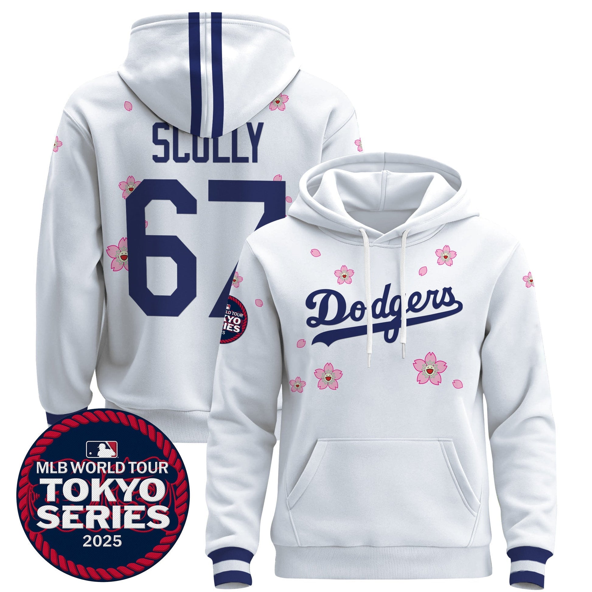 Men's Dodgers Tokyo Series 2025 Pullover Hoodie V2 - All Stitched