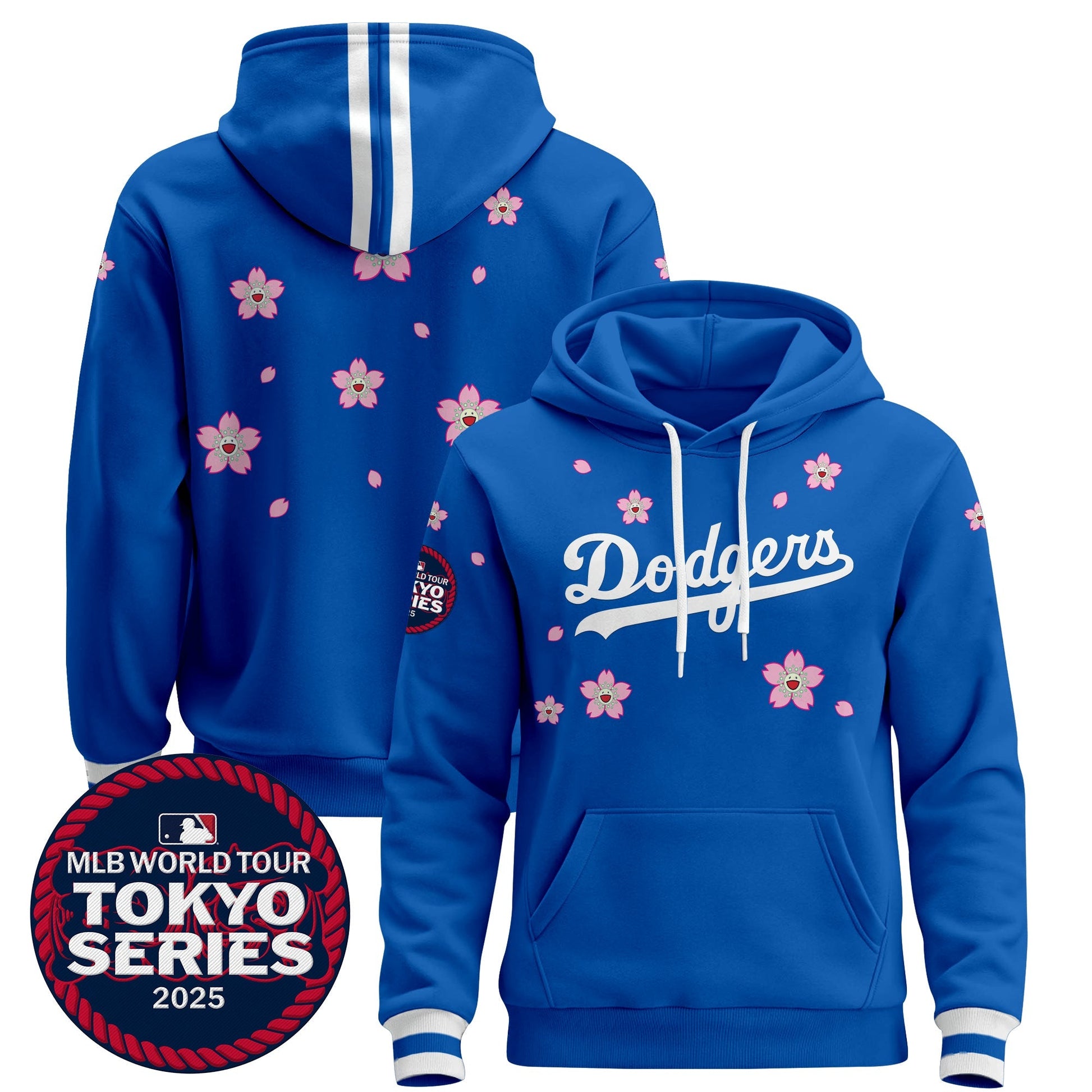 Men's Dodgers Tokyo Series 2025 Pullover Hoodie V2 - All Stitched