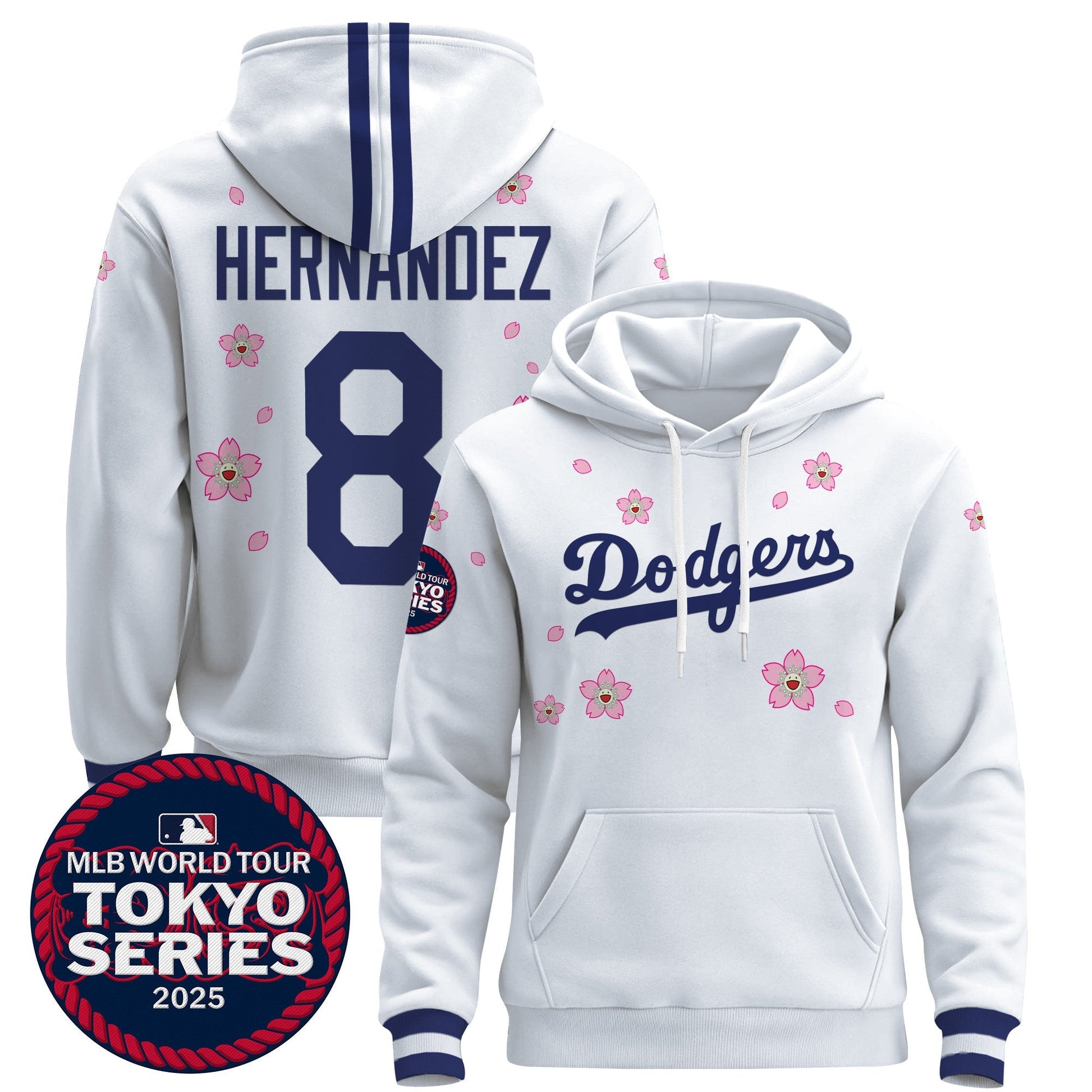 Men's Dodgers Tokyo Series 2025 Pullover Hoodie V2 - All Stitched