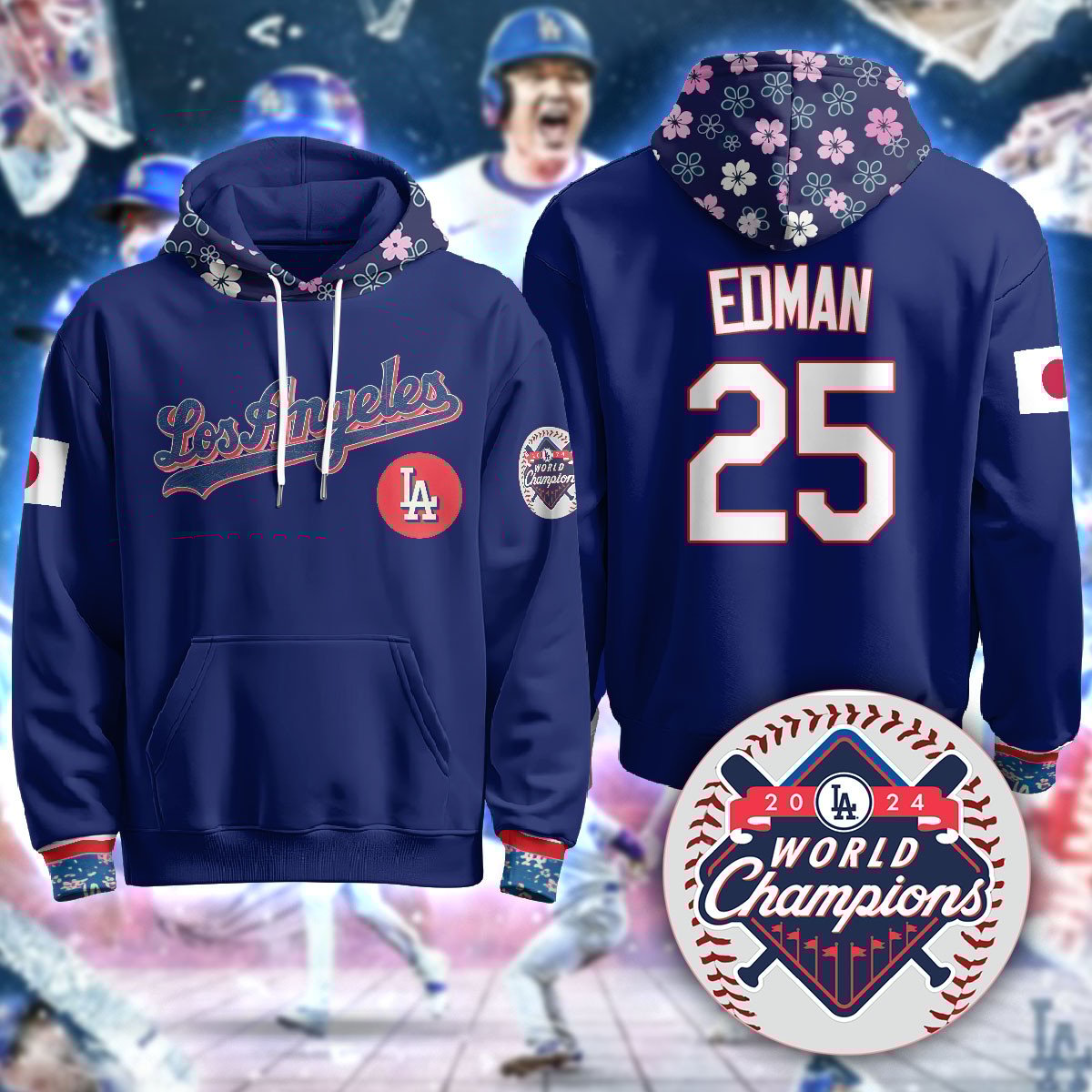 Los Angeles Dodgers Japanese Heritage Night Hoodie - All Stitched