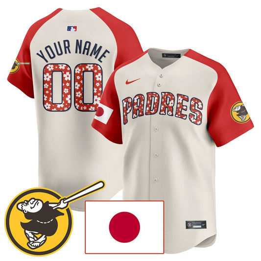 Custom Gender/Name San Diego Padres Japanese Heritage Jersey - All Stitched