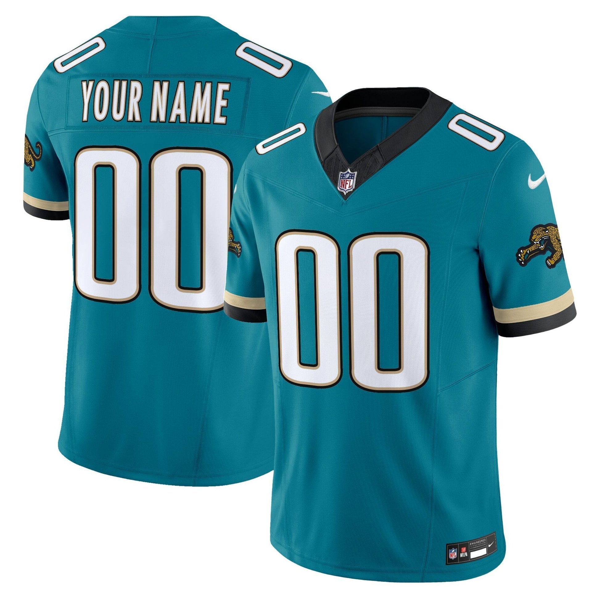 Jacksonville Jaguars Throwback Vapor Limited Custom Jersey - All Stitched