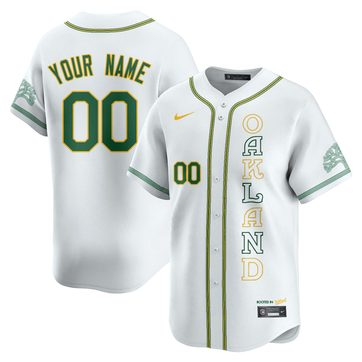 Custom Name/Gender Oakland Athletics City Connect Concept Jersey - All Stitched