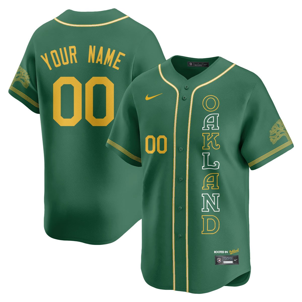 Custom Name/Gender Oakland Athletics City Connect Concept Jersey - All Stitched