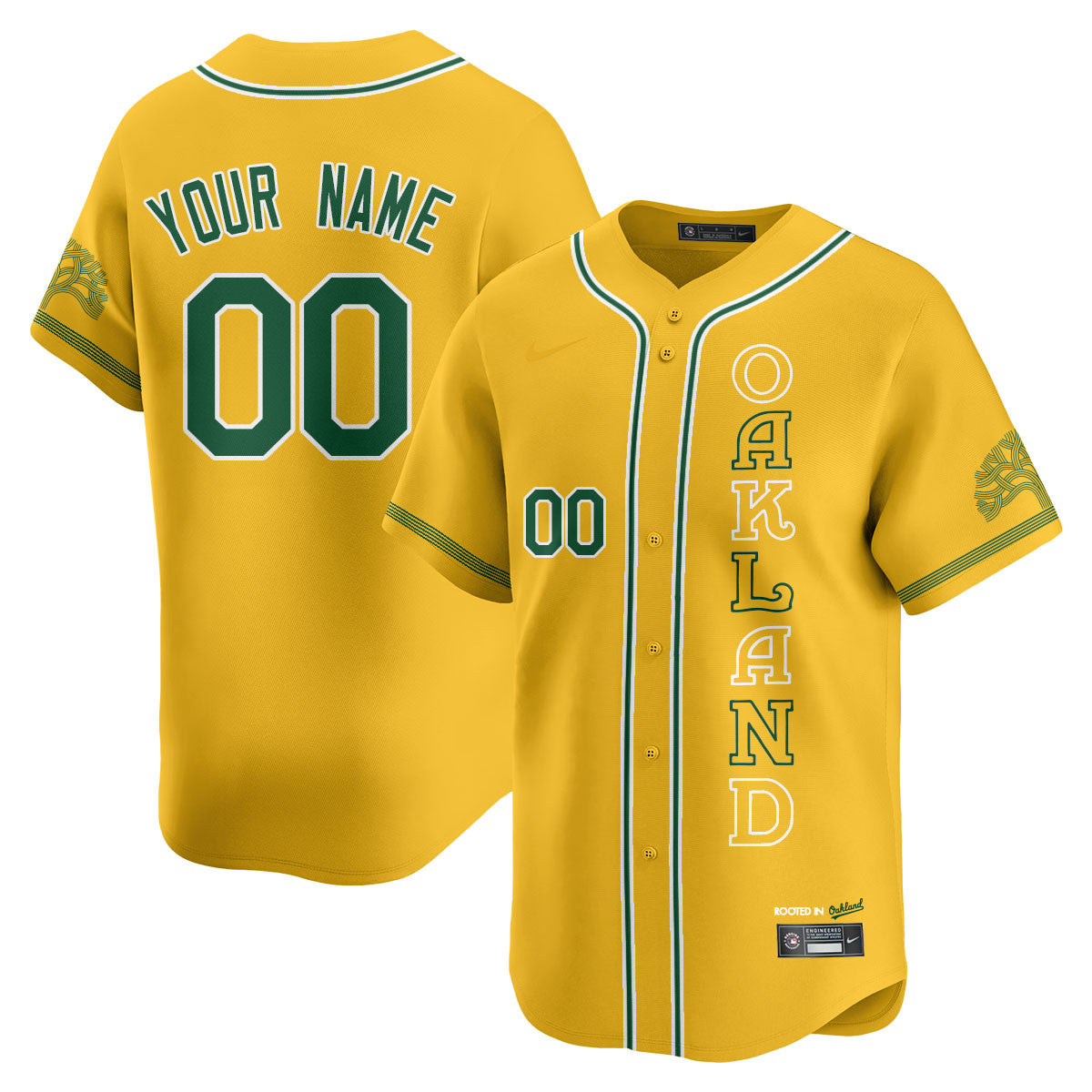 Custom Name/Gender Oakland Athletics City Connect Concept Jersey - All Stitched