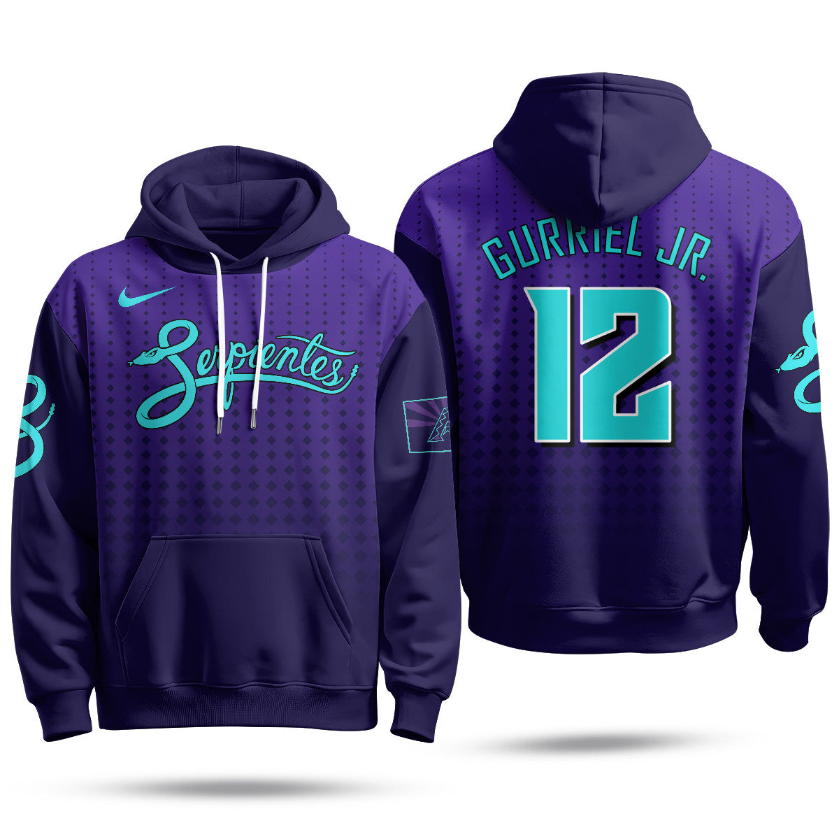 Arizona Diamondbacks Purple for Second “Serpientes” City Connect Hoodie - All Stitched