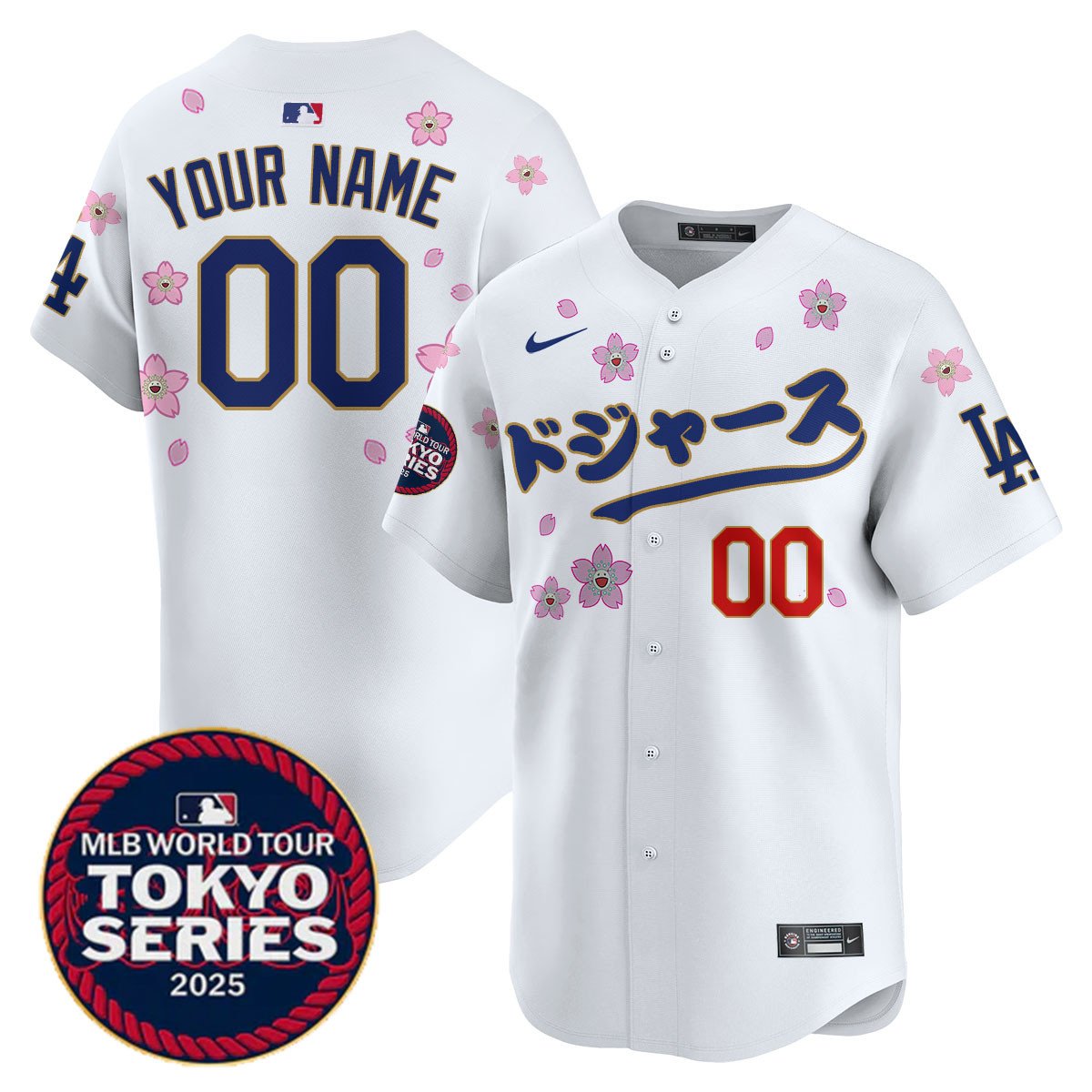 Custom Los Angeles Dodgers Tokyo Series 2025 Vapor Limited Jersey N6 - Stitched