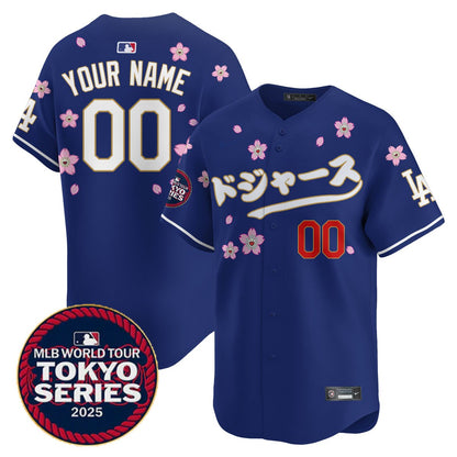 Custom Los Angeles Dodgers Tokyo Series 2025 Vapor Limited Jersey N6 - Stitched