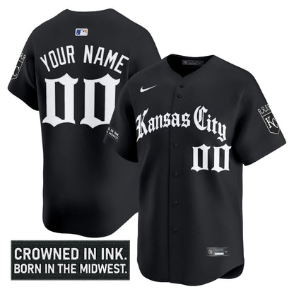 Kansas City Royals 'Gothic Crown Edition' Vapor Premier Limited Custom Jersey - All Stitched